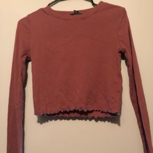 long sleeved crop top